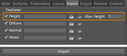 Import Height Texture