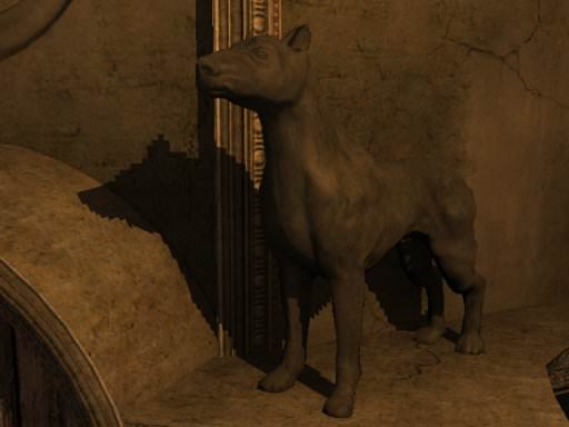 Scene that uses shadow mapping