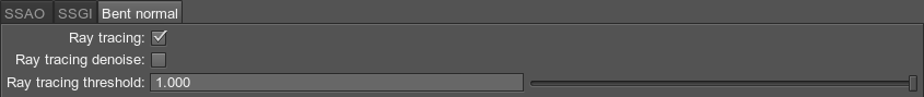 Bent Normal Settings