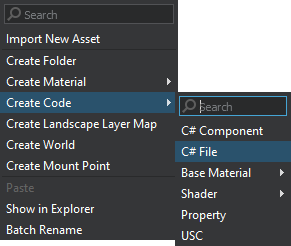 Empty .cs file creation