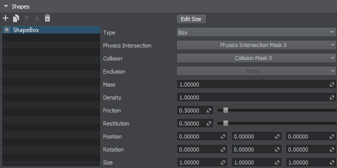 Shape parameters